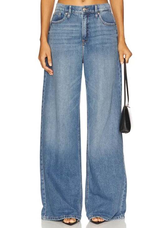 Good American Denim - Good American Blue Wide Leg Flare Jeans